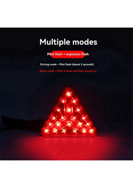F1 Üçgen Stil LED Arka Stop Lambası Kırmızı Strobe Işıkları Sinyal Lambası Uyarı Fren Sinyal Lambası 12V Araba Kamyon Flaşörü (Yurt Dışından) fırsatları