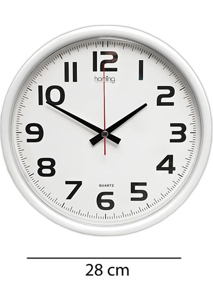 Homing Modern Beyaz Çerçeveli Duvar Saati 28 cm modelleri