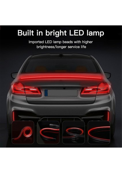 Evrensel Araba Karbon Fiber Arka Işık Çubuğu LED Çok Işlevli Flama Dönüş Arka Lambası Değiştirilmiş Yüksek Monteli Fren Lambası (Yurt Dışından) fırsatları