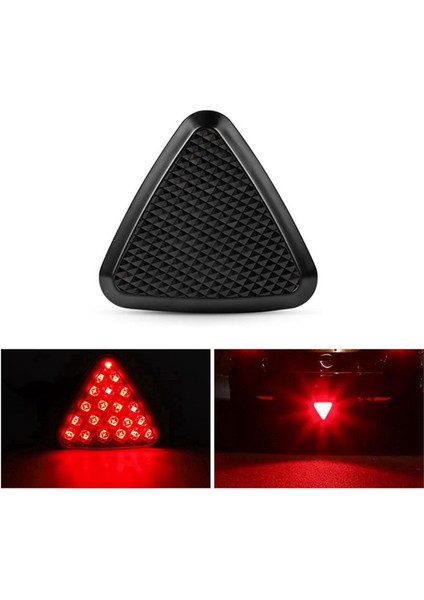 12V Üçüncü Fren Lambası Üçgen Arka Lambası LED Arka Stop Lambası Kırmızı Su Geçirmez Motos Pikaplar Kamyonetler Arabalar Için (Yurt Dışından) indirimleri