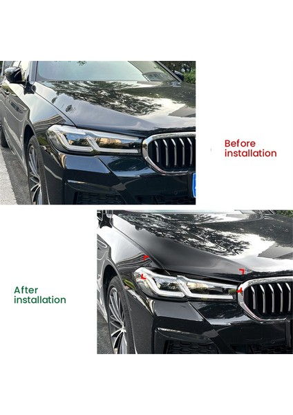 Araba Ön Far Kaşı Far Göz Kapağı Kaşı Bmw 5 Serisi G30 G31 2021-2023 Karbon Fiber (Yurt Dışından) fırsatları