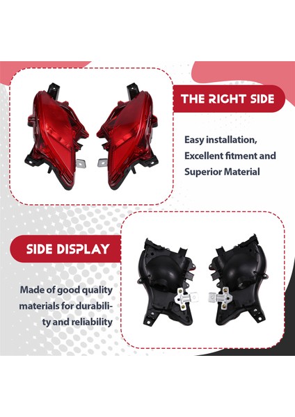 Toyota Highlander 2020-2023 Için Arka Tampon Fren Lambası Reflektör Lambaları 81480-0E060 81490-0E060 (Yurt Dışından) indirimleri