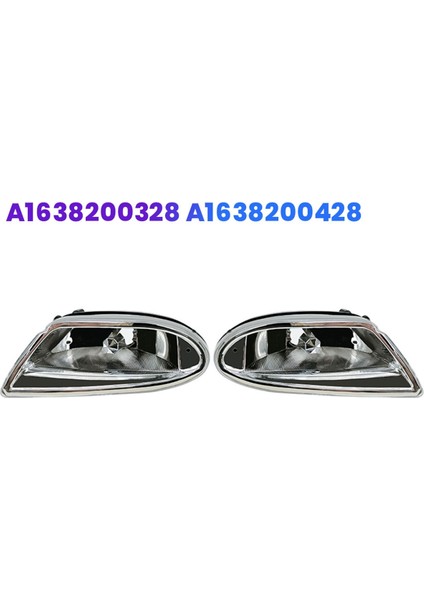 Çift Ön Sis Önleyici Far Sürüş Lambası Mercedes-Benz W163 ML320 ML350 ML430 ML500 1998-2005 A1638200328 A1638200428 (Yurt Dışından) modelleri