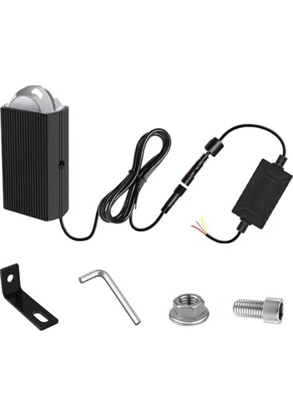 Araba LED 15MM Izgara Işık Spot 12-30V Düşük Yüksek Işın Projektör Lens 38W Motosiklet Çift Renkli Sürüş Işığı (Yurt Dışından)