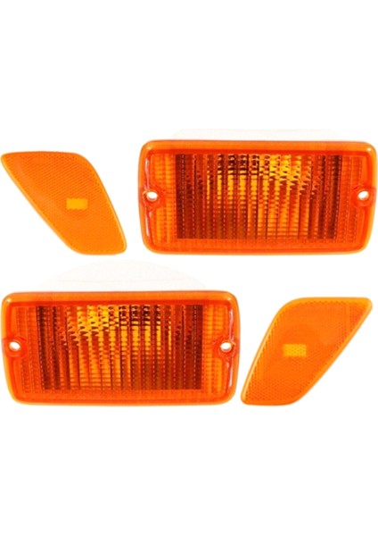 Araba Ön Tampon Dönüş Sinyal Lambası ve Ön Çamurluk Yan Işaret Lambası Muhafaza Kabukları Jeep Wrangler Tj 1997-2006 Için (Yurt Dışından)
