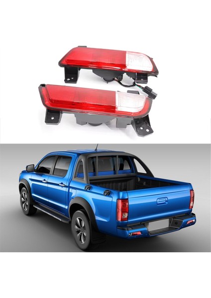 2 Adet Araba Arka Tampon Reflektör Işığı Stop Lambası Uyarı Sis Lambası Kuyruk Lambası Jac T8 Pickup 4133300P306A 4133400P306A (Yurt Dışından)