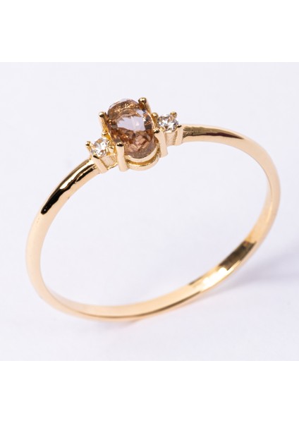 Gümüş Yüzük - 0.30 Karat Zultanit Tria Evlilik Teklifi Gümüş Yüzük - Doğal Taş Tria Gümüş Yüzük