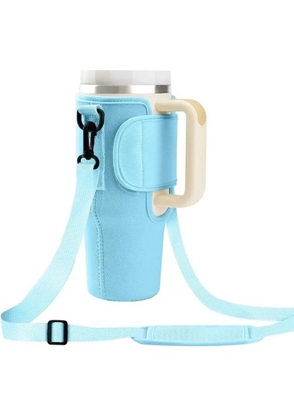 Yeni Stil Ayarlanabilir Omuz Askılı Taşıma Çantası Su Bardağı Katlanabilir Taşınabilir Su Şişesi Termos Bardak (Yurt Dışından)