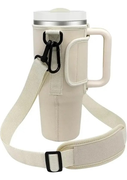 Yeni Stil Ayarlanabilir Omuz Askılı Taşıma Çantası Su Bardağı Katlanabilir Taşınabilir Su Şişesi Termos Bardak (Yurt Dışından)