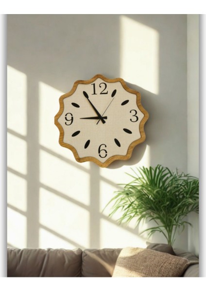 Dekoratif Ahşap Duvar Saati 45CM