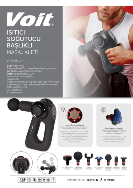 M177 Isıtıcı / Soğutucu Başlıklı Masaj Gun indirimleri