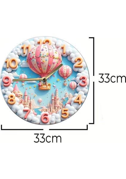 Sessiz Yuvarlak Ahşap Duvar Saati, Kuvars Hareketli 3D Görünümlü 2d Saat SDW101