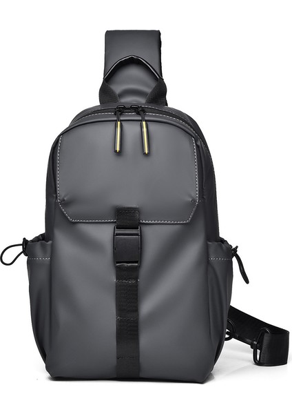 Erkek Çapraz Askılı Çanta Büyük Kapasiteli Göğüs Çantası Su Geçirmez Açık Spor Satchel Trend Oxford Kumaş Omuz Çantası (Yurt Dışından)