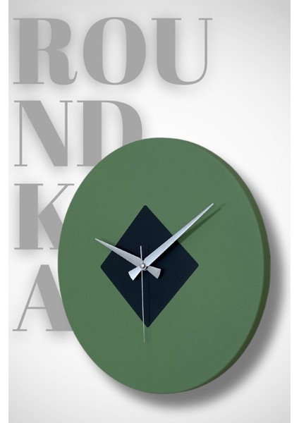 Roundka Model Metal Sıvama Akar Sessiz Mekanizmalı Duvar Saati (40*40 Cm)