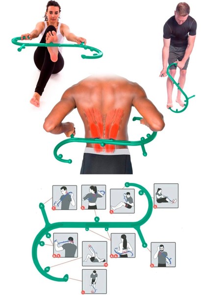 Tetik Noktası Masaj Kancası | Boyun Sırt Omuz Ayak Bacak Giderici Derin Doku Masaj Aleti indirimleri