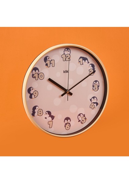 Slim Paytak Çocuk Odası Duvar Saati - Krem - 30 cm fiyatları