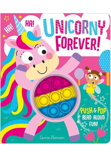 Push And Pop Unicorny Forever - Board Book