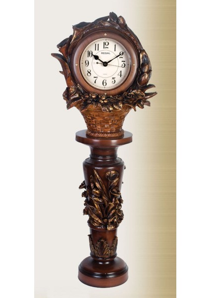 1635 Ap1 Işlemeli Sehpalı Büyük Boy Masa Saati