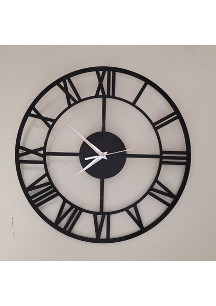 Duvar Saati Roma Rakamlı Minimal Klasik Duvar Saati Dekoratif Duvar Saati Lazer Kesim Duvar Saati Ç
