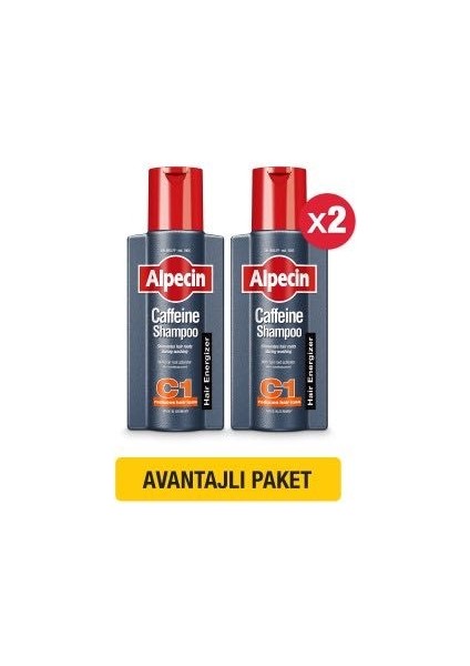Coffein Kafein Şampuan C1 - 2 x 250 ml
