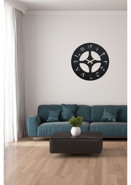 Arabic Model Metal Lazer Kesim Akar Sessiz Mekanizmalı Duvar Saati (40*40 Cm) modelleri