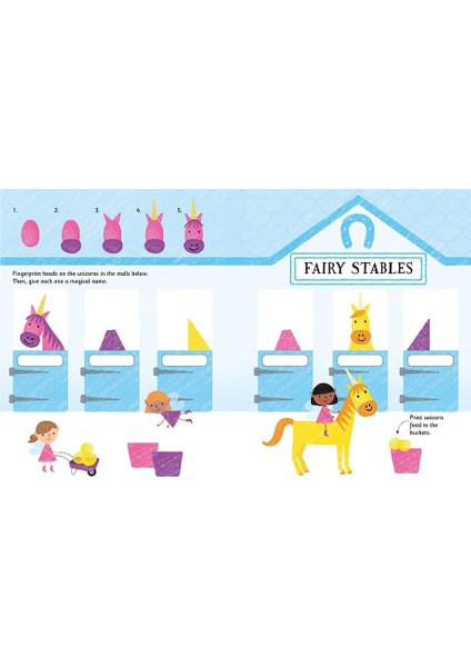 Fingerprint Activities Unicorns And Fairies Usborne