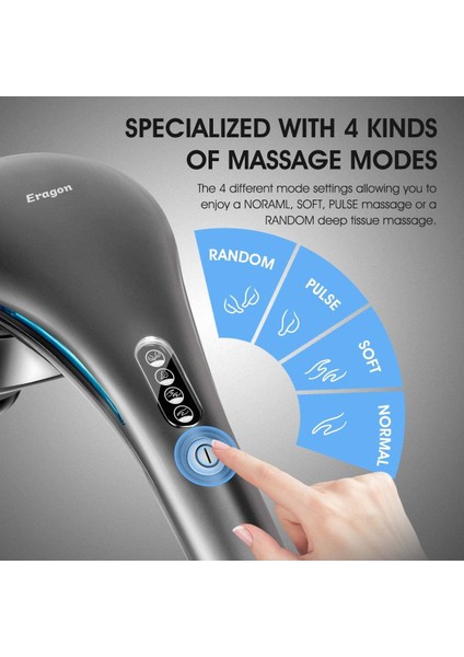 ERG-751 Percussion Şarjlı Çift Başlıklı Darbeli Derin Etki Vücut Masaj Aleti fırsatları