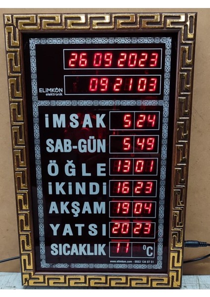 Ev Tip Namaz Vakitlerini Gösteren 8 Farklı Imam Seçeneği ile Ezan Okuyan Dijital Imsakiye Vakitmati