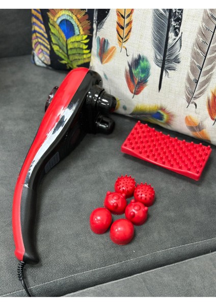 SL-222A Kırmızı Çift Başlıklı Paletli Masaj Aleti Sırt Bacak Kol Tüm Vücut Masaj Cihazı