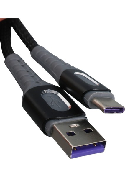 Powermaster Type-C Kablo USB Type-C Şarj Data Kablosu 5 Amper 1 Metre