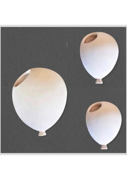 Elite Balon Saksı Ham Obje (2 Büyük 2 Küçük Ebat) 1 Adet