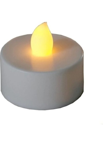 LED Mum Mum 12 Adet Tealight Mum LED Işıklı Dumansız Pilli LED Mum 1 Adet