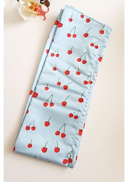 Elite Kiraz Desenli Afrika Telli Bandana Mavi 1 Adet