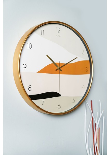 Muyika Pino Gerçek Cam 42 cm Sessiz Mekanizma Duvar Saati fiyatları