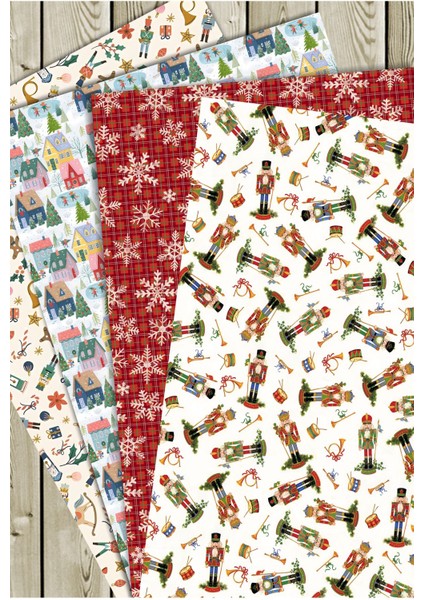 35 x 50 cm Yılbaşı Hediye Paketleme Ambalaj Kağıdı (4’lü Paket) 1 Adet
