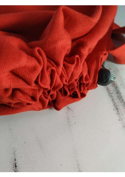 Elite El Yapımı Duck Kumaş Keten Kırmızı Askılı Çamaşır Oyuncak Kirli Saklama Torbası 5 Renk 65*45 cm 1 Adet