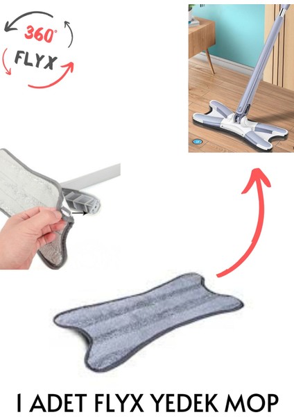 Elite 1 Adet Flyx Yedek Mop Kelebek Mop Yedeği |%100 Temizlik| 1 Adet