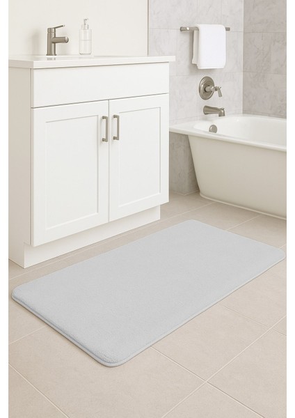 Sadiva Tek Parça Banyo Paspası 60X100-80X100 cm Kaymaz Taban Yıkanabilir