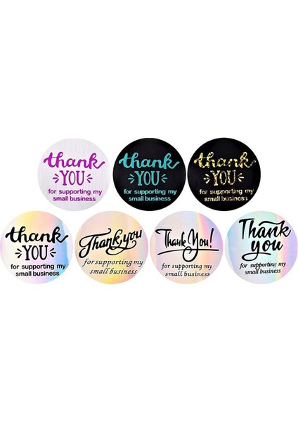 Elite Thank You Sticker 2,5 cm 48 Adet - Karışık - 1 Adet