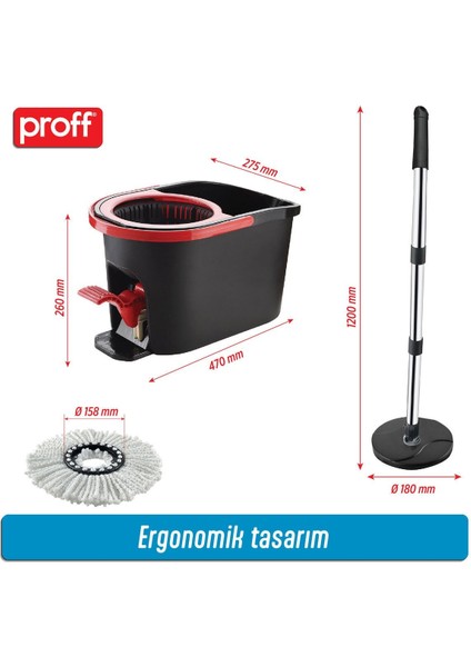 Elite Starex Pedallı ve Mikrofiber Moplu Temizlik Seti 1 Adet