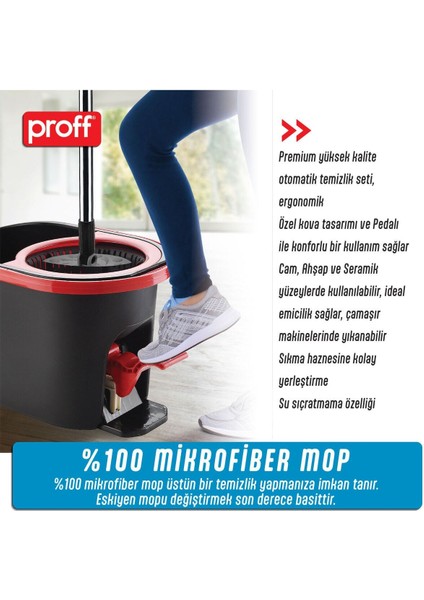 Elite Starex Pedallı ve Mikrofiber Moplu Temizlik Seti 1 Adet