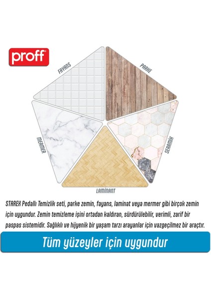 Elite Starex Pedallı ve Mikrofiber Moplu Temizlik Seti 1 Adet