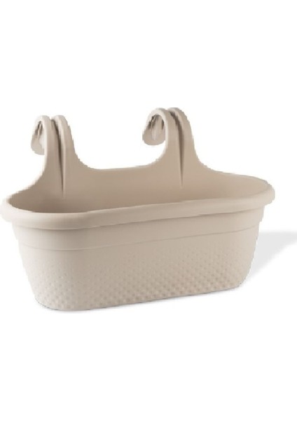 Elite 6,2 Lt Askılı Inci Balkon Saksısı Plastik Saksı Çiçeklik 37 cm 1 Adet