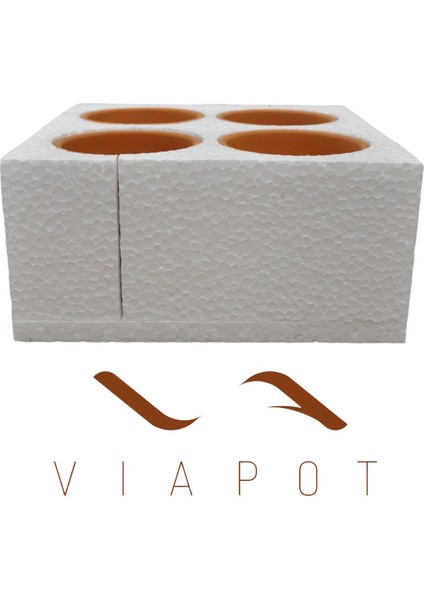 Elite 4 Adet Zürih Toprak Saksı Büyük Delikli Tabaksız 13X15CM 1.4lt 1 Adet