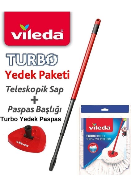 Elite Turbo Sap + Turbo Classic Üçgen Başlık + Mikrofiber Yedek Paspas 3'lü Avantak Set 1 Adet