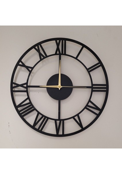Duvar Saati Roma Rakamlı Minimal Klasik Duvar Saati Dekoratif Duvar Saati Lazer Kesim Duvar Saati Ç