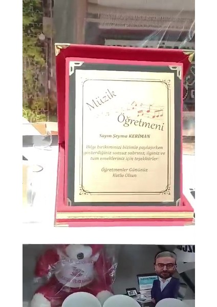 Kişiye Özel Plaket - Kişiye Özel Kadife Plaket - Öğretmene Plaket - Büyük Boy Plaket ( 16 x 21 ) 1 Adet fiyatları