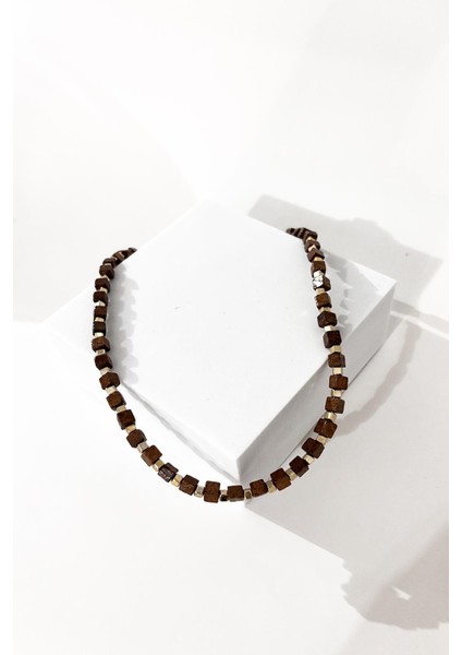 Tahta Boncuklu Elegant Kadın Kolye modelleri