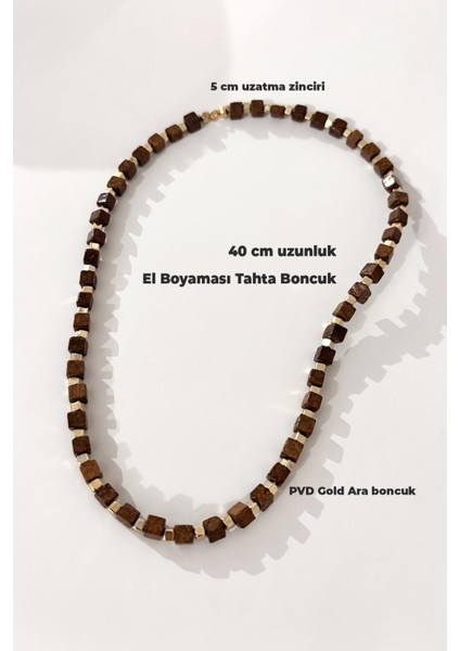 Tahta Boncuklu Elegant Kadın Kolye fırsatları