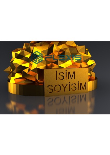 Isminize Özel Fıfa Ballon D'or Maketi Gold Kaplama 20 cm Boy Dekor Hediyelik 1 Adet